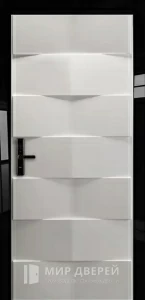 Дверь белая входная с умным замком №42 внешняя - фото