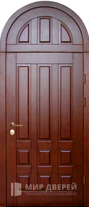 Уличная дверь арочного типа №124 - фото №1