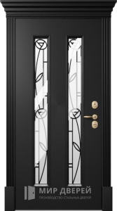 Металлическая дверь с кованными элементами из филенки №13 - фото №2